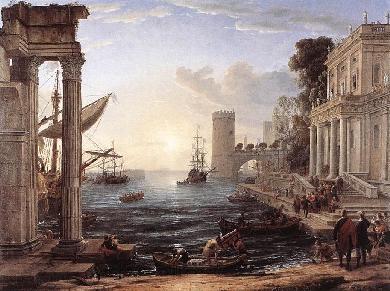 Claude Lorrain Seaport with the Embarkation of the Queen of Sheba df Germany oil painting art